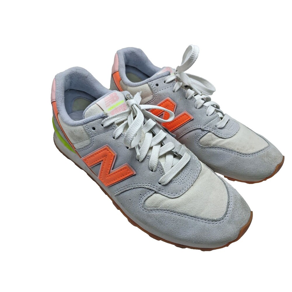 New Balance 696 Shoes Womens Size 9 Gray Suede Running Sneakers WL696JE2